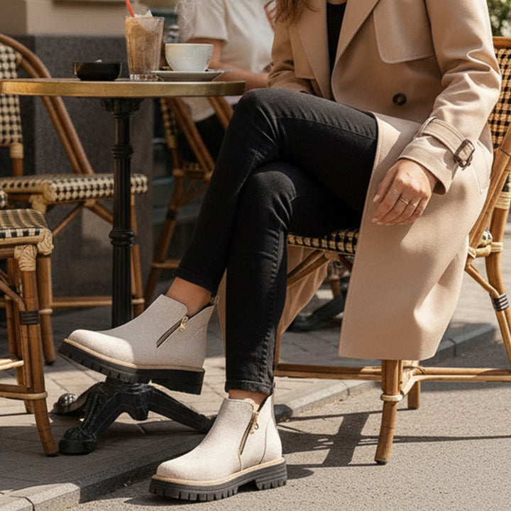 Supportive Versatile Side-Zip Lug-Sole Ankle Boots