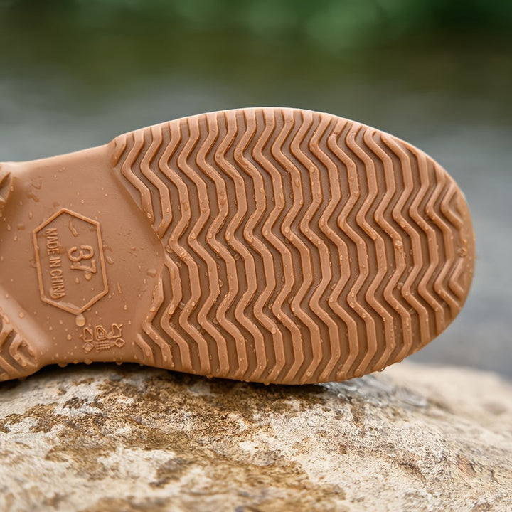 Rainy™ | Plush-lined rubber lug-sole ankle rain boots