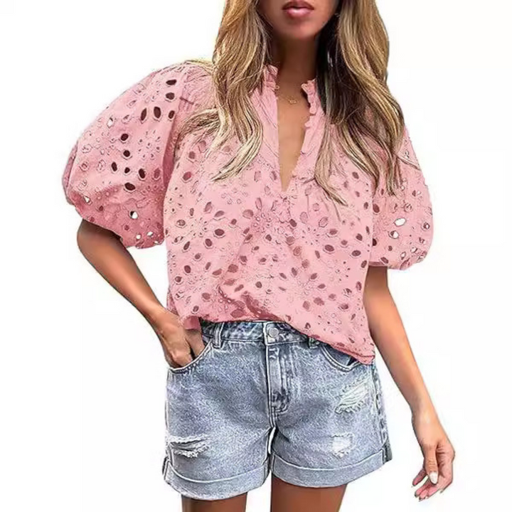 MAYUMI™ – Elegant Chic Puff Sleeve Long Sleeve Top
