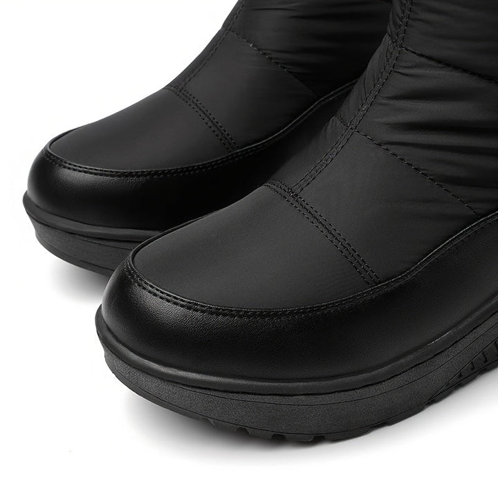Caroline™ | Quilted faux-fur cuff knee-high snow boots